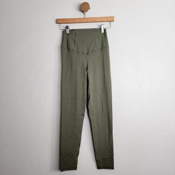 NEW Aerie Offline Real Me 7/8 Legging High Waisted Olive Green Small SHORT - Picture 1 of 8